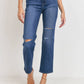 Jbd. - Straight Leg Knee Slit Jeans
