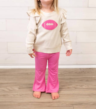 Angel Dear - Football Waffle Ruffle Sweatshirt