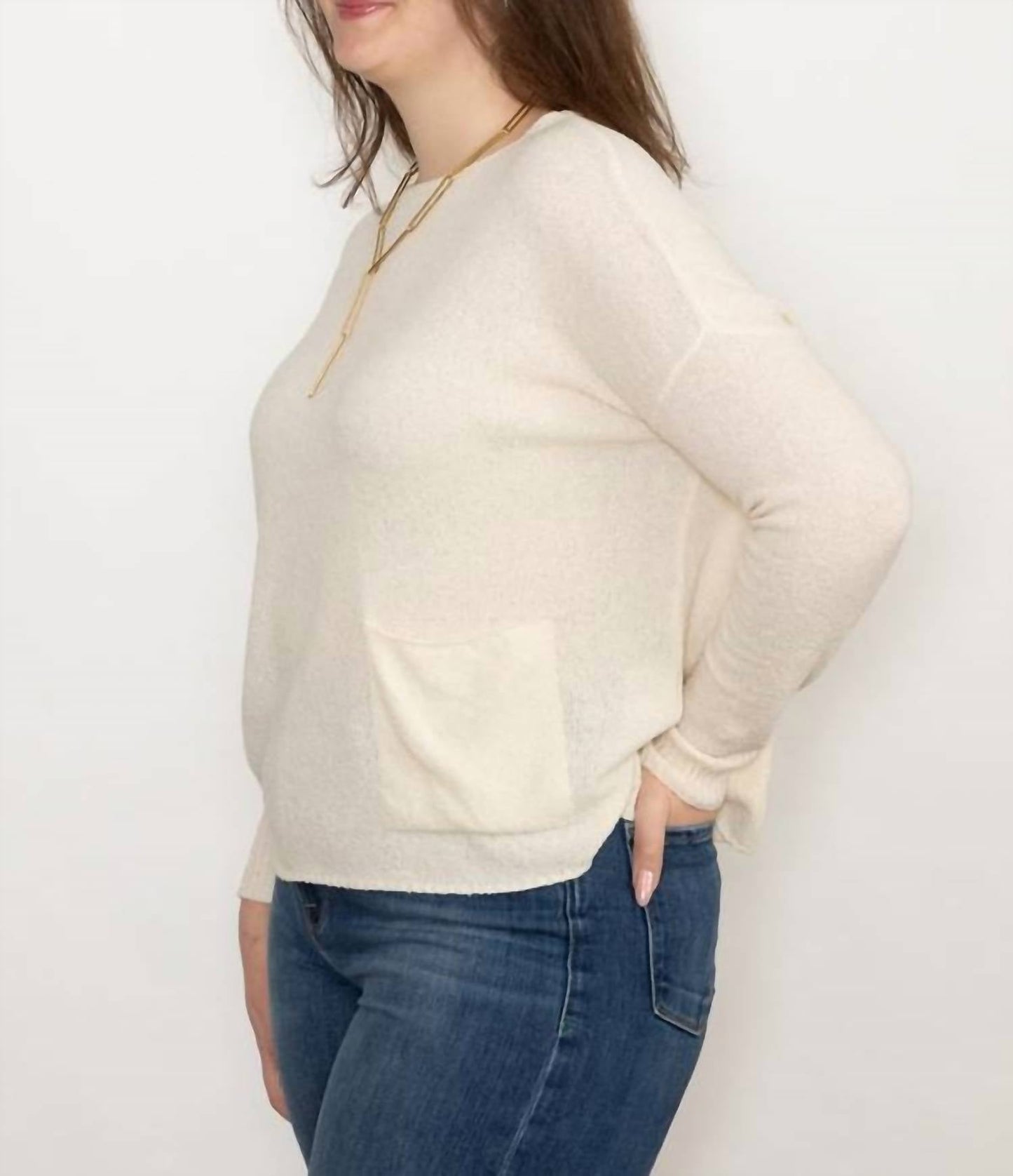 Ma'Ry'Ya - Boatneck Boucle Pullover Sweater