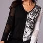 Angel Apparel - Abstract V-Neck Top