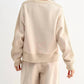 Camellia - Cable Knit Trim Oversized Lounge Set