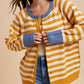 Anniewear - Striped Ribbed Cardigan