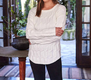 Karen Kane - Cable Shirttail Sweater