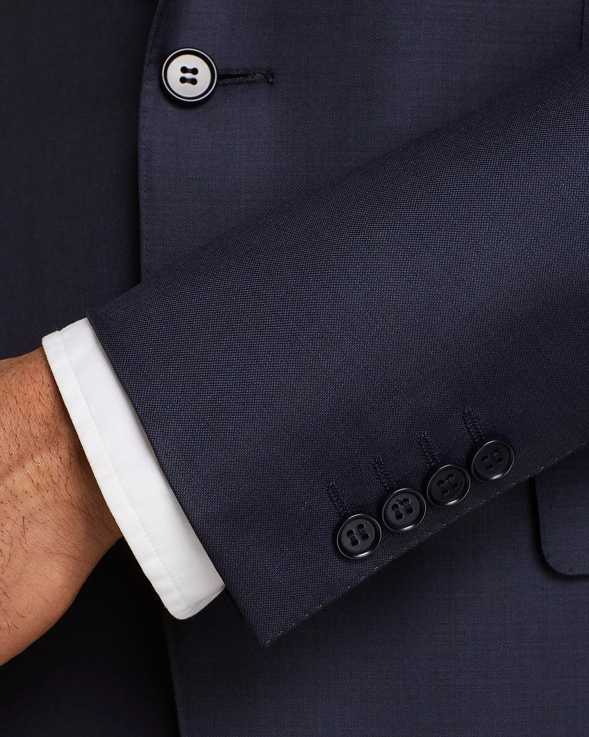 Canali Men's Siena Sharkskin Classic Fit Suit Blue Size 58-R