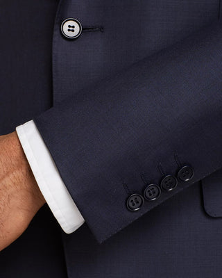 Canali Men's Siena Sharkskin Classic Fit Suit Blue Size 58-R