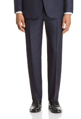 Canali Men's Capri Melange Twill Solid Slim Fit Suit Blue Size 54
