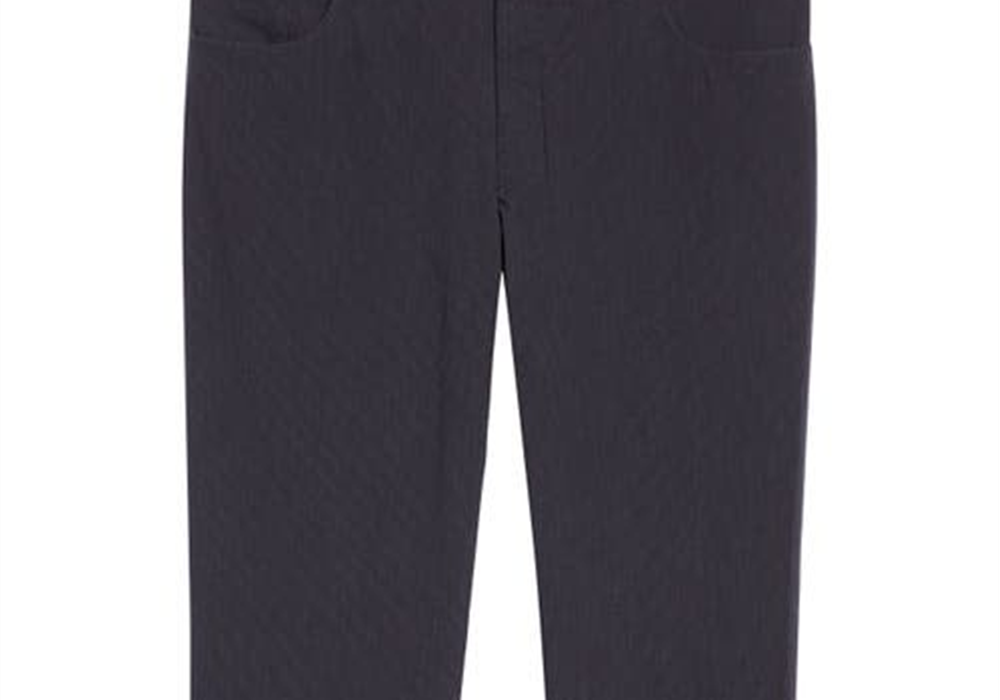 Canali Modern Fit Stripe Trousers, Navy, Size 52 X EU