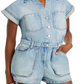 Blanknyc Denim Romper Blue