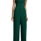 Dessy Collection Strapless Crepe Jumpsuit in Hunter, Size 14