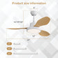 Ceiling Fan With 22W LED Light And Remote Control