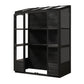 TOPMAX 78-inch Wooden Greenhouse Cold Frame with 4 Independent Skylights and 2 Folding Middle Shelves