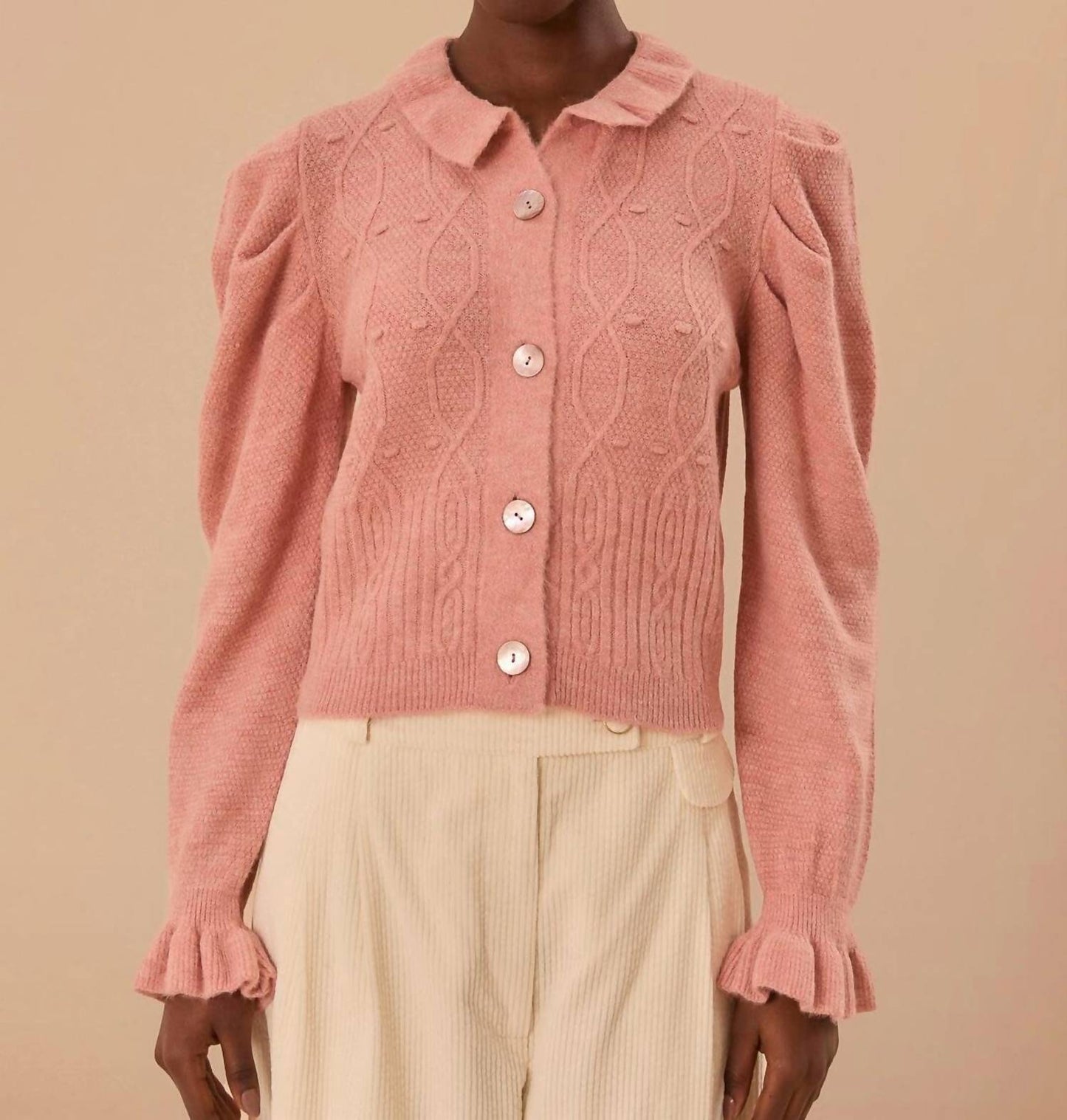Farm Rio - Women's Ruffle Knit Cardigan