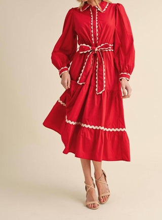 Jodifl - Peppermint Kiss Long Sleeve Dress