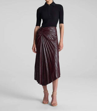 A.L.C. - Tracy Textured Vegan Leather Skirt