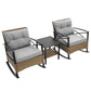 3pcs Rocking Rattan Set - Grey