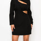 A.C.G. Los Angeles - Elegant Cut Out in Long Sleeve Mini Dress