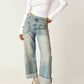 Free People - Palmer Wide-leg Cuffed Jeans