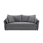 Irina Gray Fabric Sofa Sleeper (Toss Pillows Included)