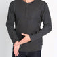 Jachs New York - Brushed Waffle Long Sleeve Henley Shirt
