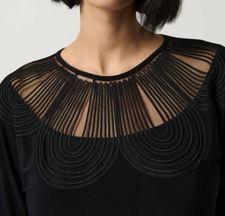 Joseph Ribkoff - Detailed Neckline Top