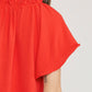Entro - Ruffled Flutter Sleeve Blouse