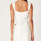 Nia - Sleeveless Lace Trim Tie Back Top