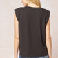 Entro - Solid Shoulder Pad Top