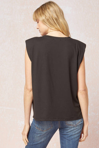 Entro - Solid Shoulder Pad Top