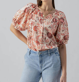 Sanctuary - BUBBLE SLEEVE BOHO BLOUSE