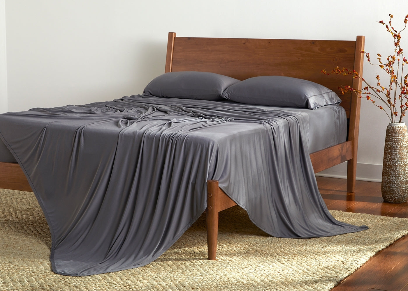 BedGear Dri-Tec Sheet Set, Grey, Split King/Split Cal King