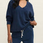 Z Supply - delphine knit denim sweatshirt