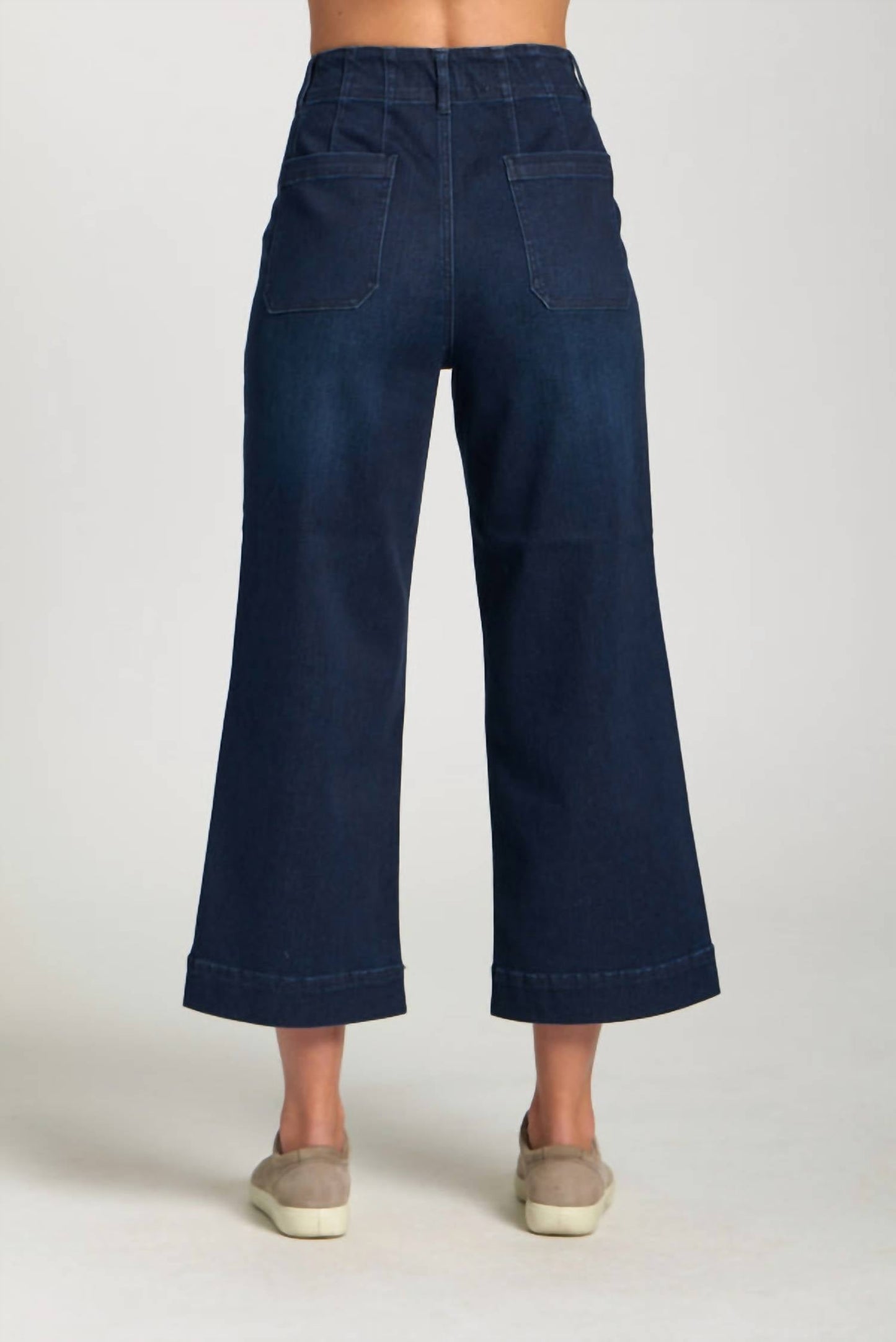 Apny - Cropped Wide Leg Jean
