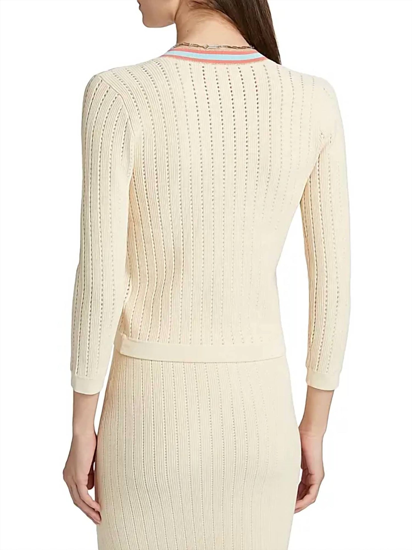 L'Agence - Irvin Pointelle Cropped Cardigan