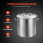 53qt Stainless Steel Stockpot with Lid and Handles
