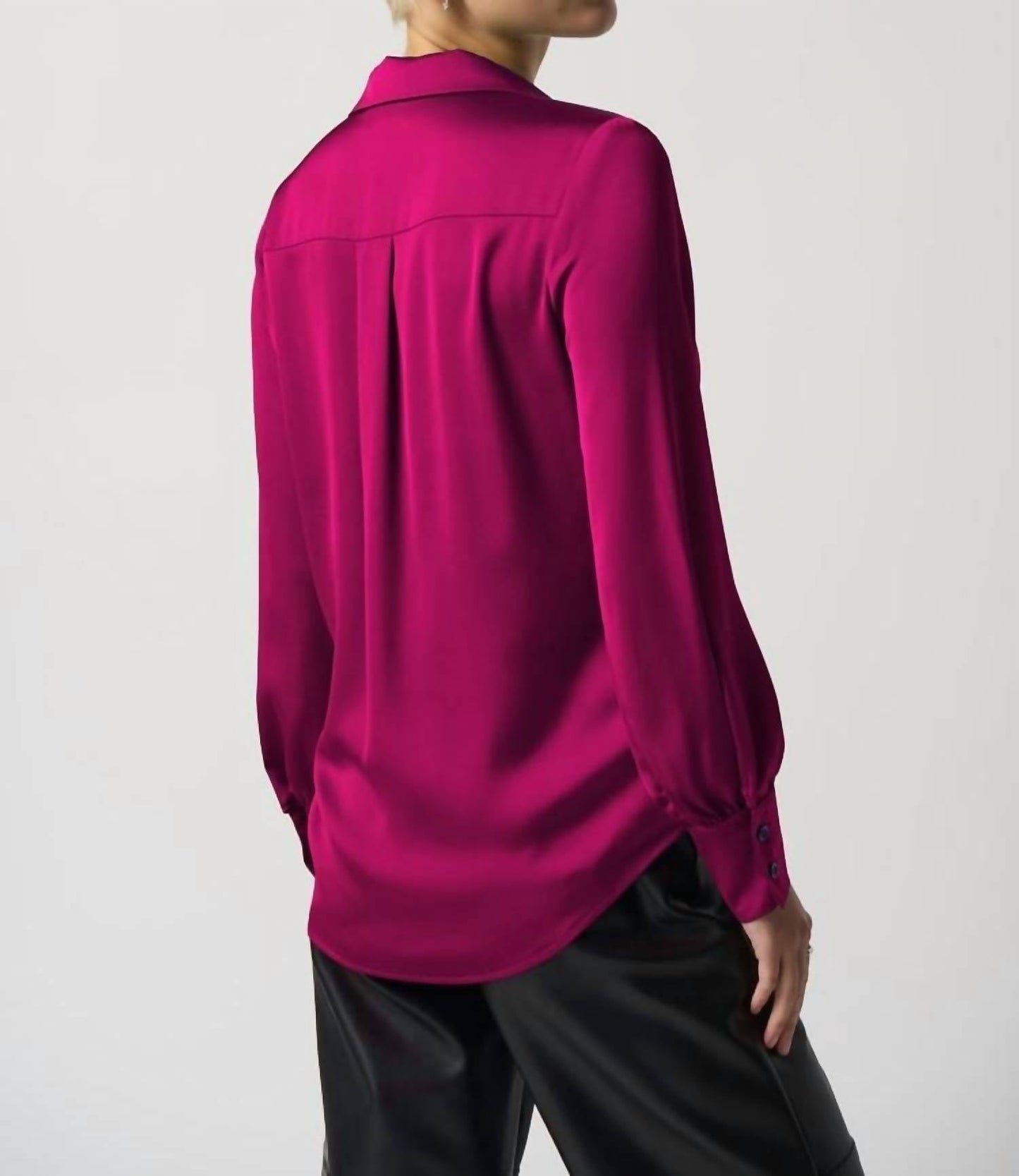 Joseph Ribkoff - Notched Collar Satin Blouse