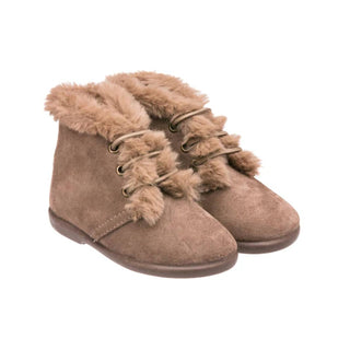 Elephantito - Kid's Teddy Bootie With Laces Suede
