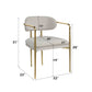 Zayn Arm Chair (Set of 2) - Beige / Gold