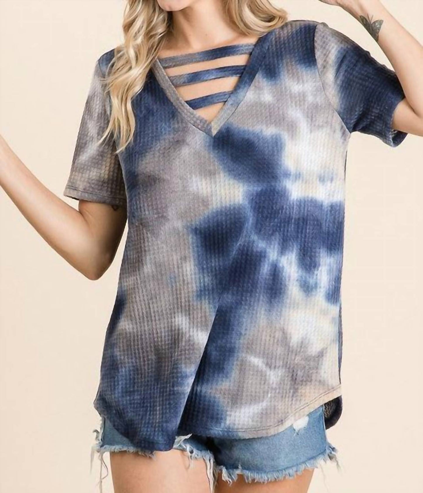 Bibi - Harmony Strappy Tie Dye Top