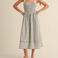 Klesis - Melissa Striped Bow Detail Midi Dress