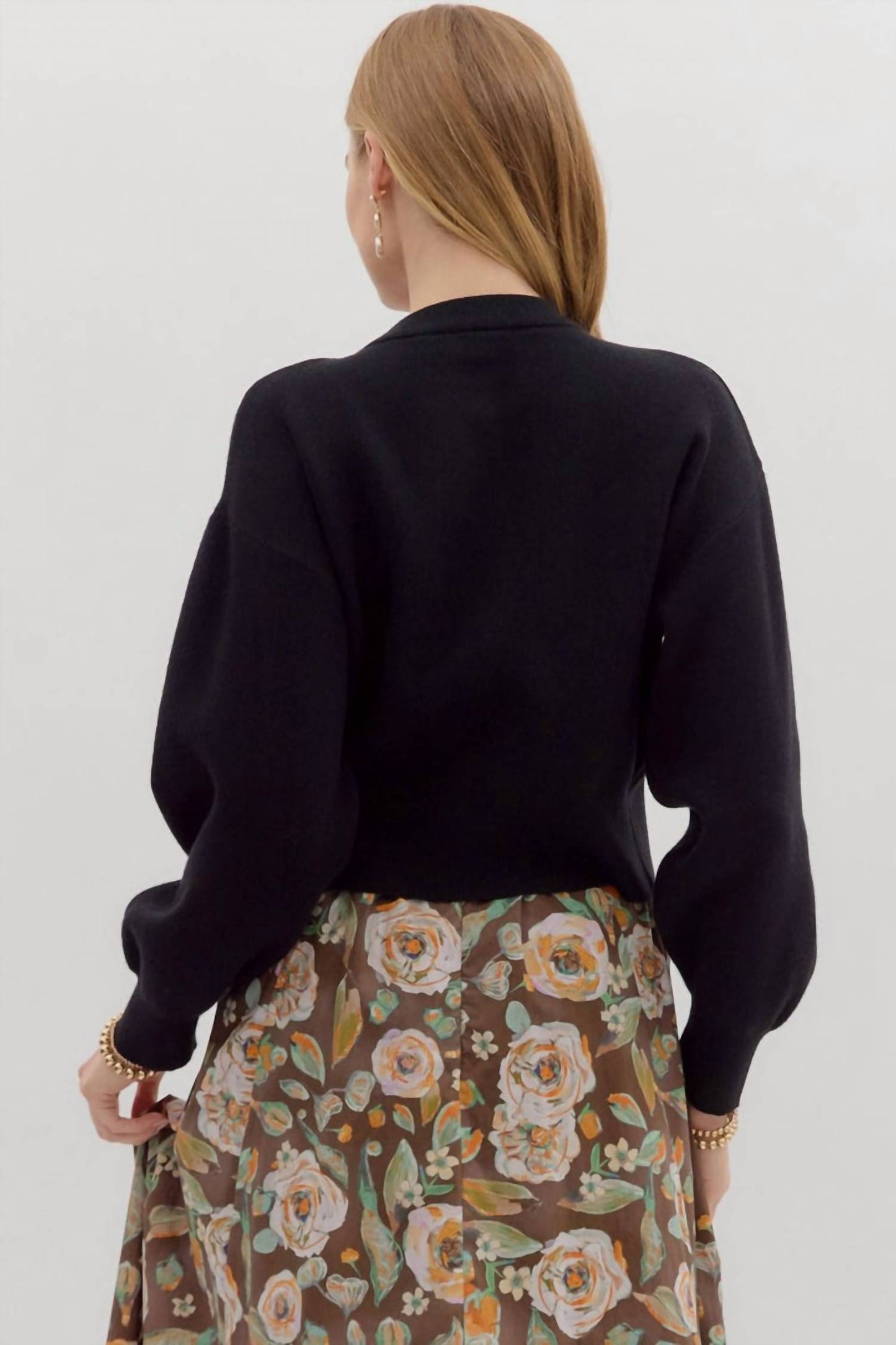 Entro - Sweater Cardigan With Button Accents