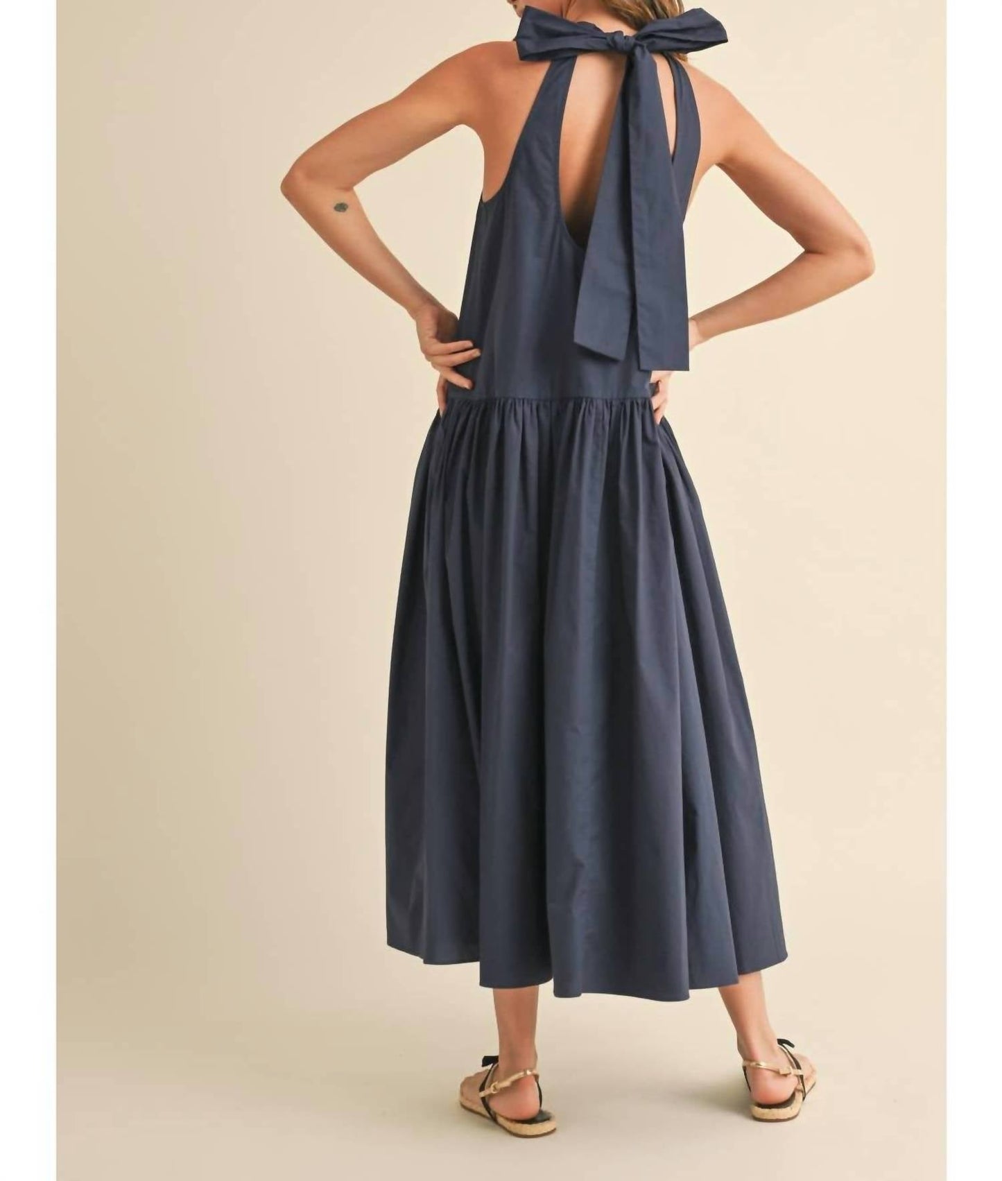 Miou Muse - Sleeveless Dress With Tie Back