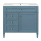 Bathroom Vanity With Top Sink, 2 Drawers And Tip Out Drawer