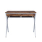 Callers Weathered Writing Desk - Chrome / Oak