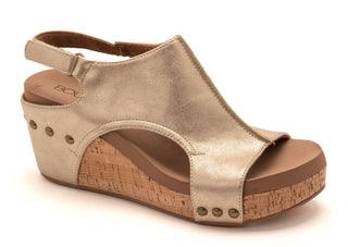Corkys Footwear - Women's Carley - Antique Gold Wedge Sandal