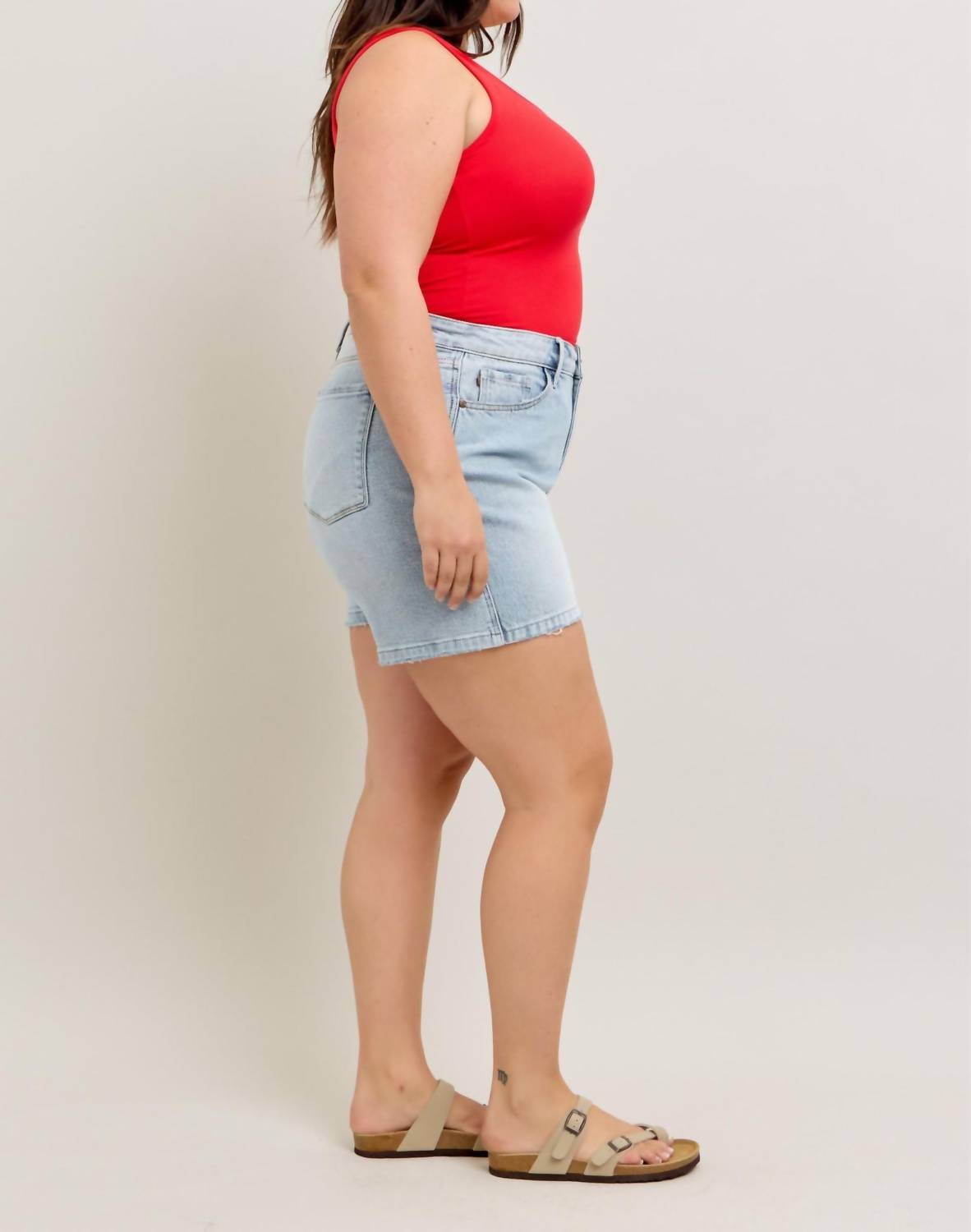 Judy Blue - High Waist Rigid Magic Denim Shorts Plus