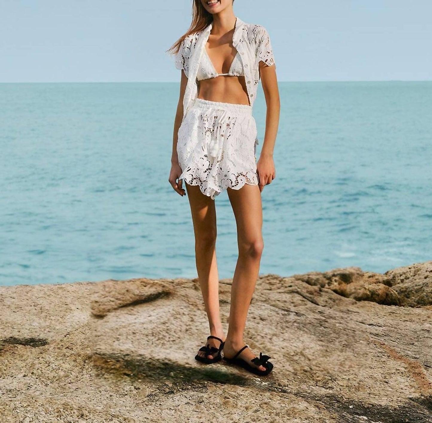 Farm Rio - Seashell Eyelet Short