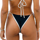 Gigizara - Women's Noir Wave Tie Side Bikini Bottom Textured Curve Flattering