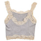 8Apart - Junior Women's Fitch Floral Lace Strap Crop Cami
