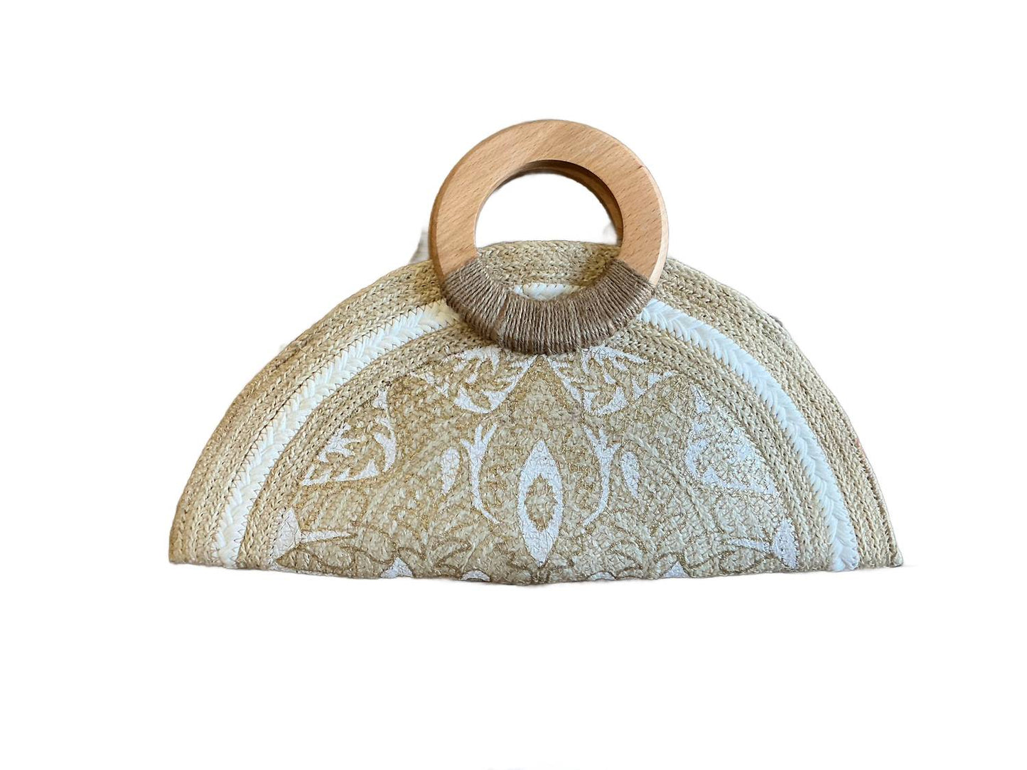 Nima Accessories - Women's Natural Jute Clutch Handbag