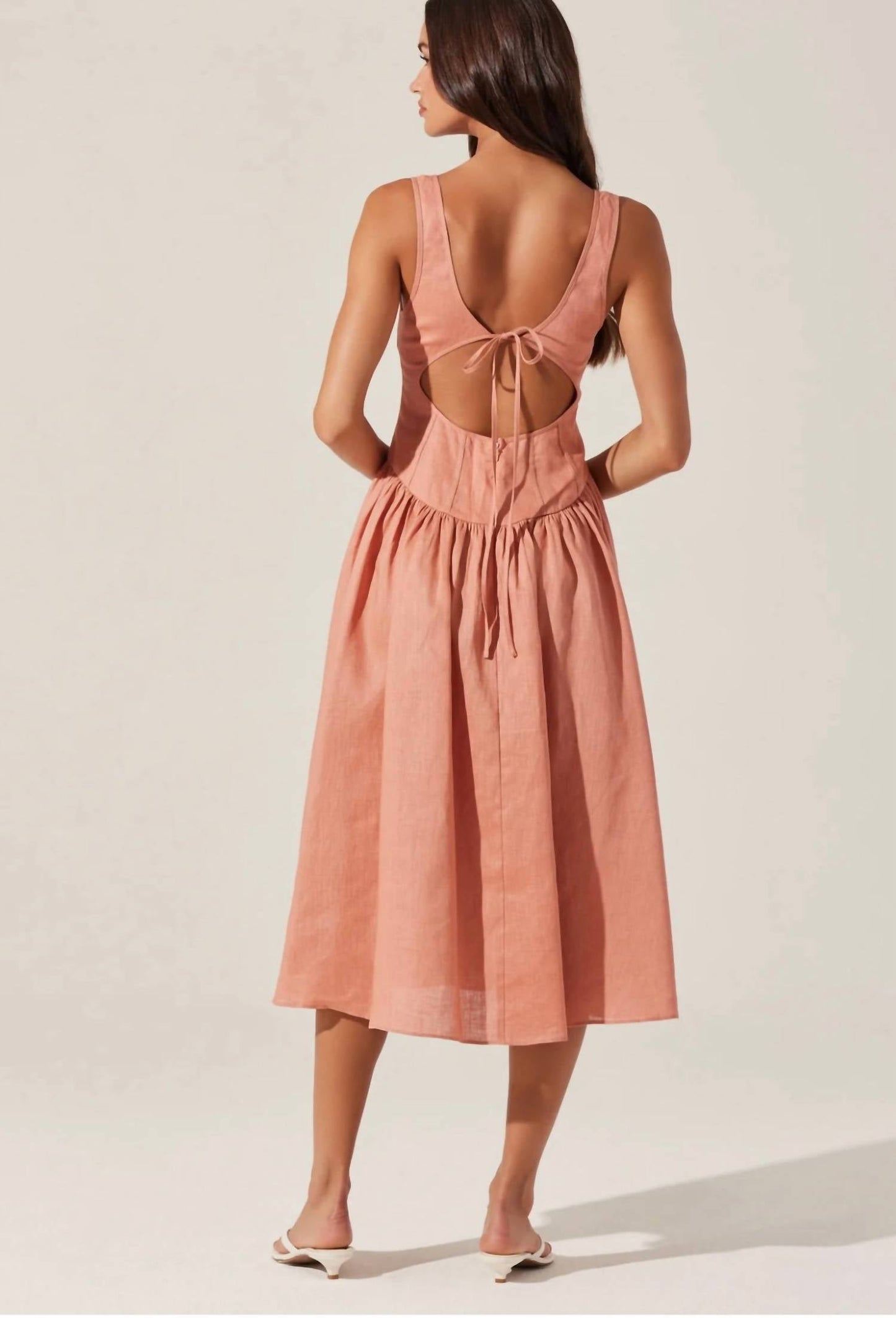 Astr - Thierry Linen Midi Dress